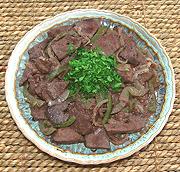 Dish of Liver Italian Style