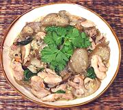 Dish of Chicken with Eggplant