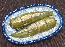 Dish of Chilis Stuffed with Pork