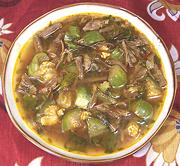 Bowl of Beef and Eggplant Soup