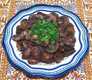 Dish of Sautéd Mushrooms with Allspice