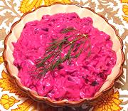 Small Bowl of Turkish Beet & Yogurt Salad