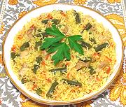 Pilaf of Chicken and Green Beans, as Served