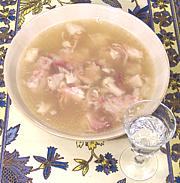 Bowl of Khash with Vodka