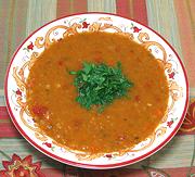 Bowl of Lentil and Apricot Soup