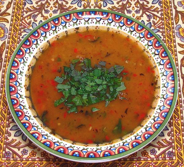 Bowl of Red Lentil & Bulghur Soup