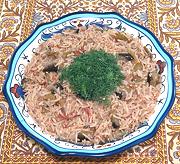 Dish of Eggplant with Rice