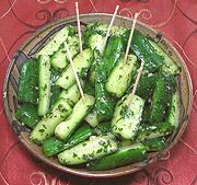 Bowl of Marniated Cucumbers