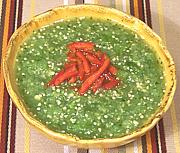 Small Bowl of Uncooked Tomatillo Sauce