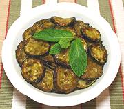 Dish of Marinated Zucchini Appetizer