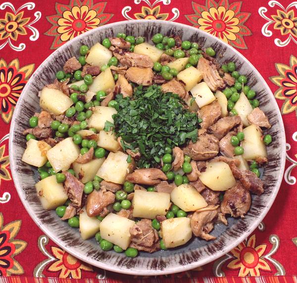 Dish of Cider Chicken with Potatoes