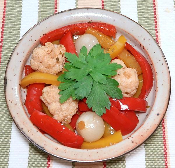 Dish of Vinegar Pickled Vegetables