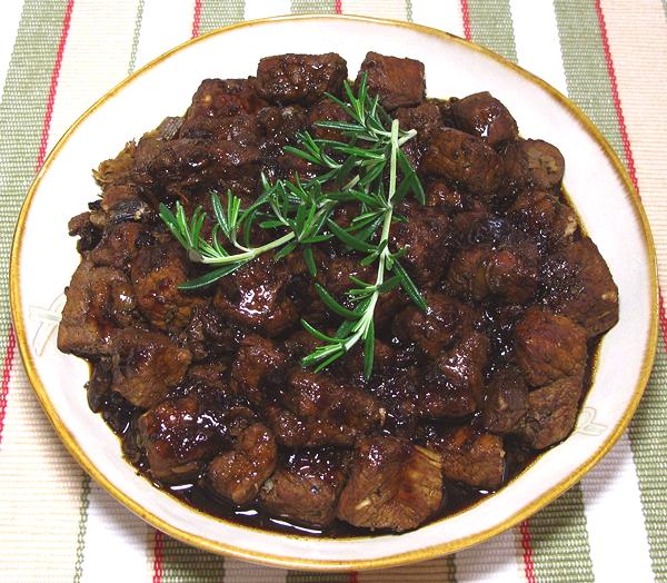 Dish of Pork with Marsala Sauce